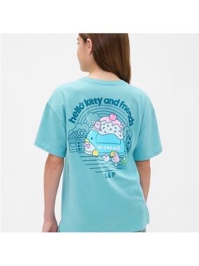 GAP Kids Aqua Hello Kitty and Friends Ice Cream Graphic Tee